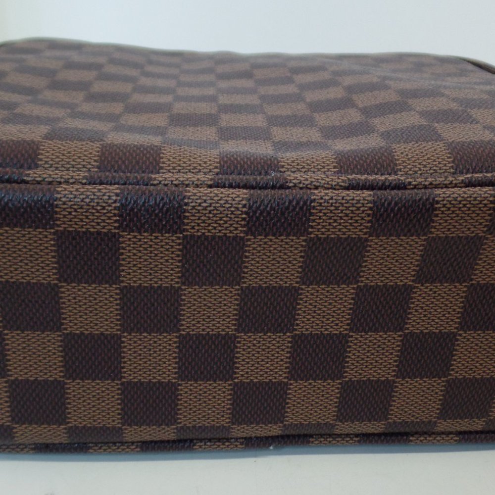 VOKUR Brown & Tan Square Traveling Jewelry Box Coated Canvas Zippered Darling - Picture 2 of 16